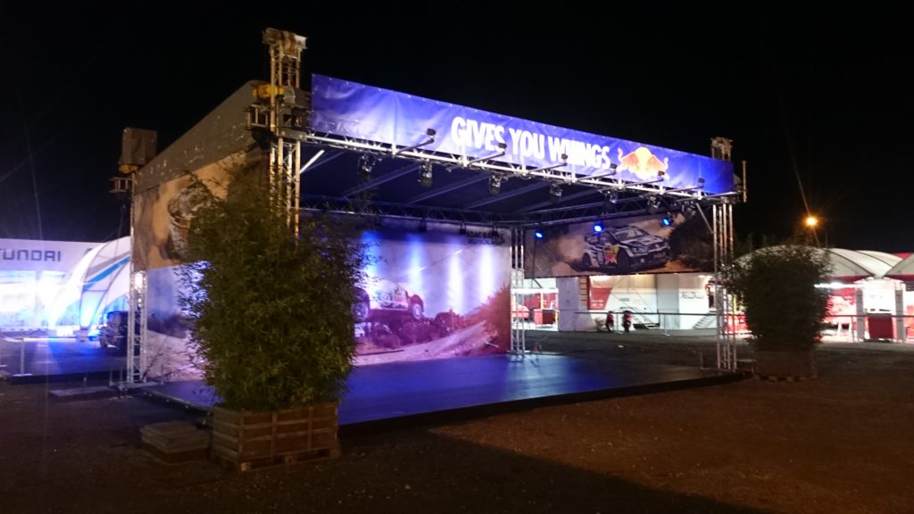 pultdach tower bühne red bull trier adac